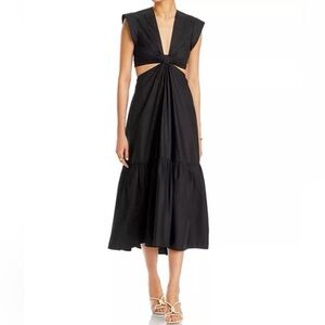 A.L.C. Alexandria Cutout Cotton Midi Dress